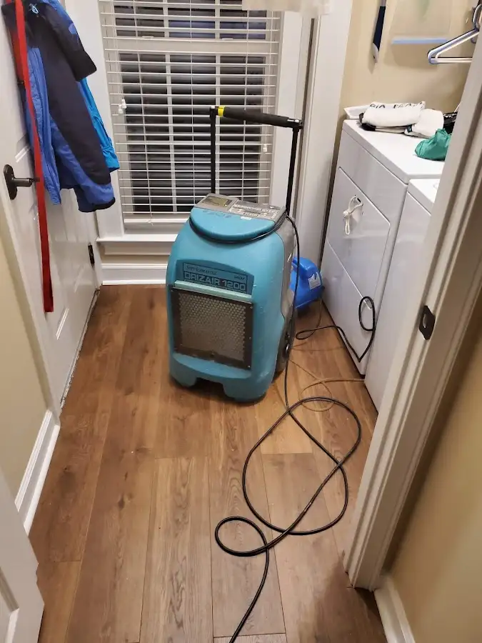 Commercial dehumidifier deployed for Flood Damage Cleanup in Blue Ash